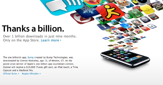 En miljard nedladdningar i App Store
